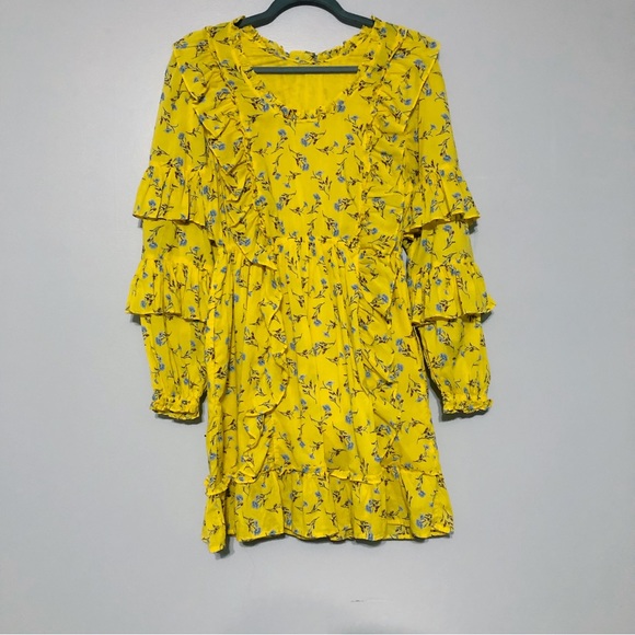 Happy X Nature Meadow Floral Tiered Ruffle Dress Size XX-Small - Picture 11 of 11